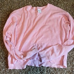 TNA by Aritzia cropped waffle knit long sleeve EUC medium